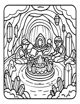 Crystal Classroom - Free printable coloring page