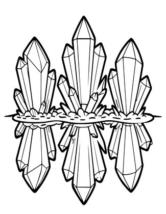 Crystal Reflection - Free printable coloring page