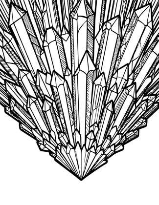 Crystal Cave Ceiling - Free printable coloring page