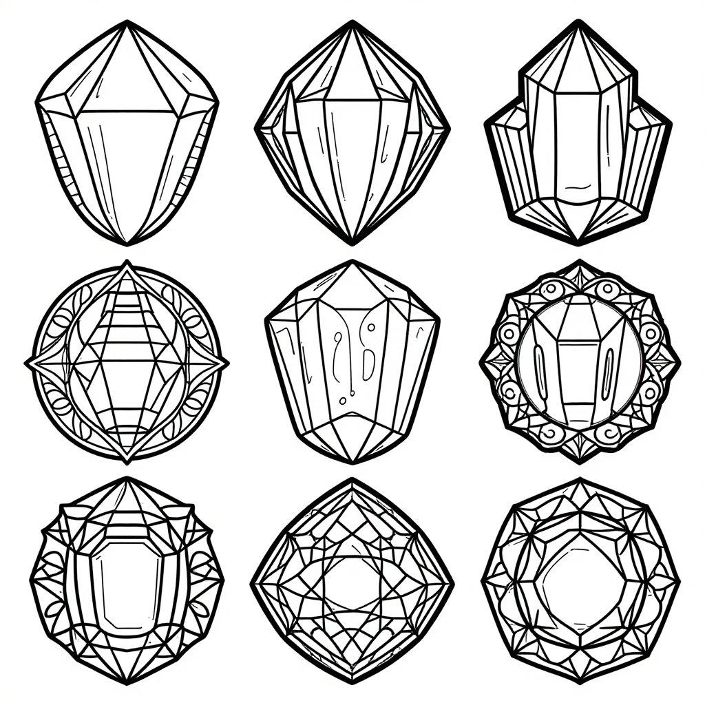 Crystal Gems coloring pages
