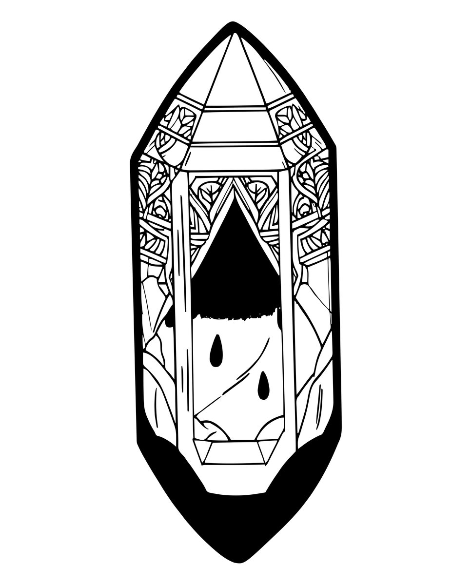 Tourmaline Rod - free printable coloring page