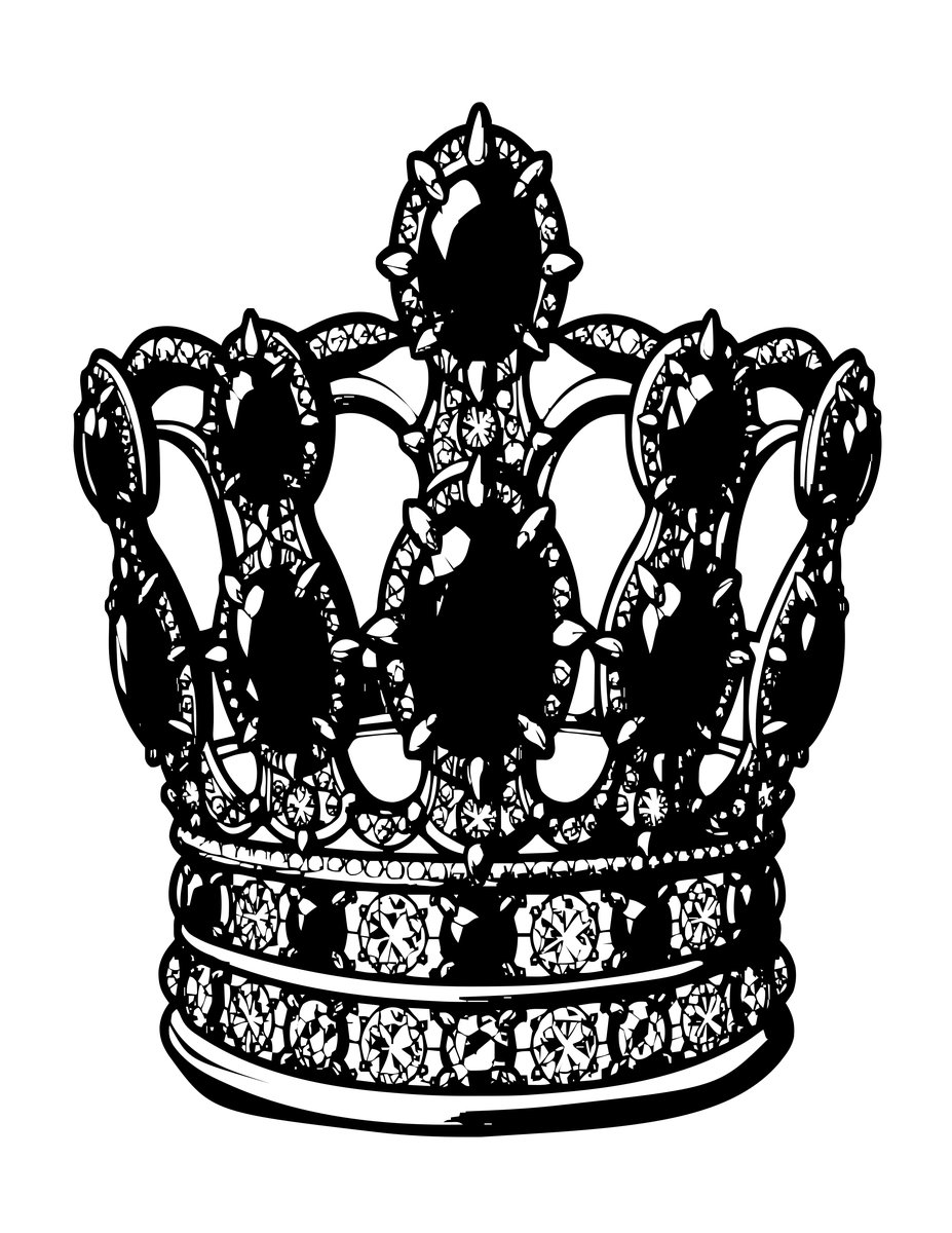 Crown Jewels - free printable coloring page