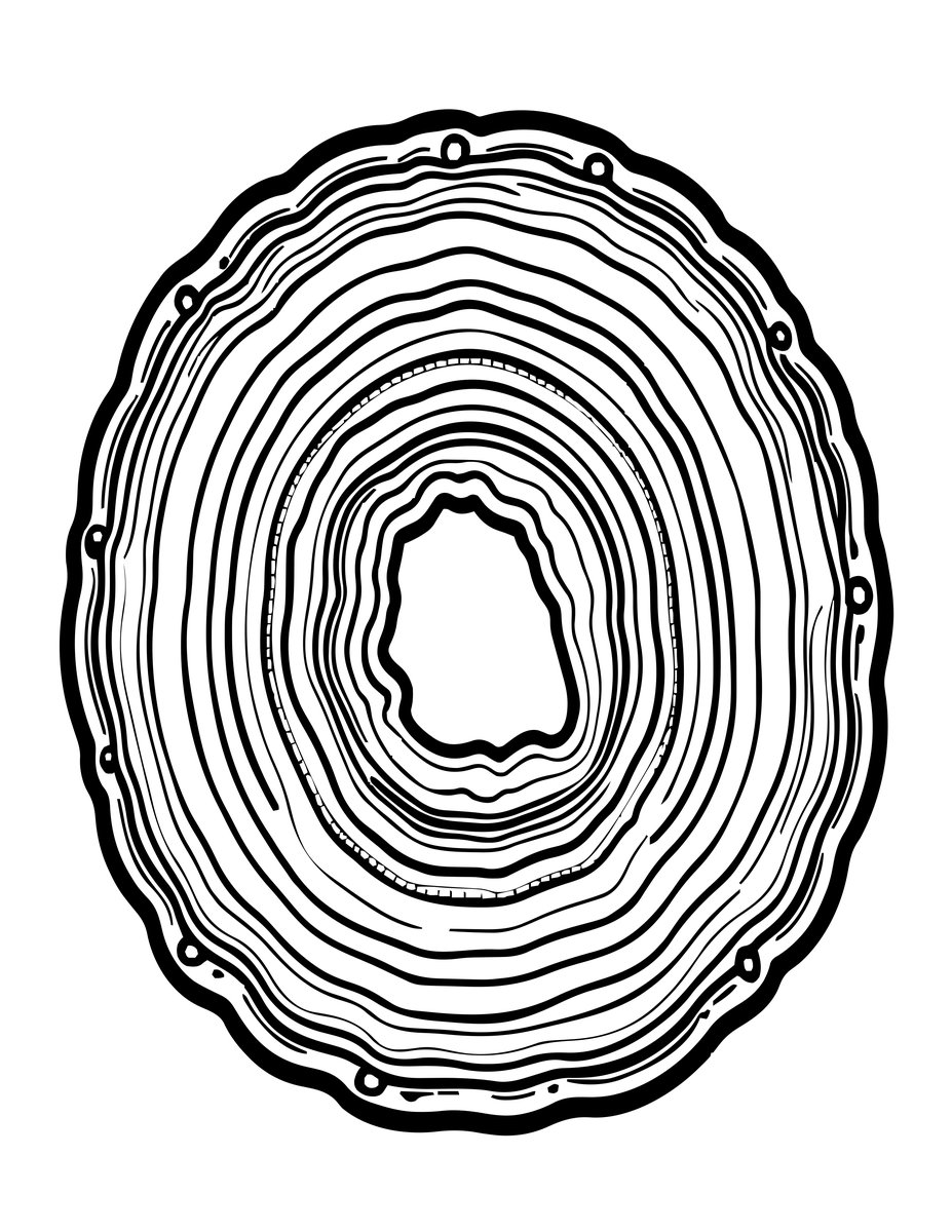 Agate Slice - free printable coloring page
