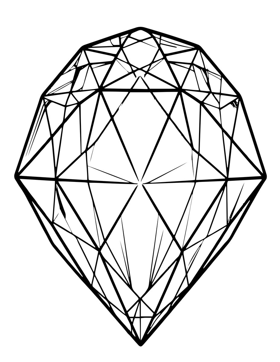 Diamond Cut - free printable coloring page