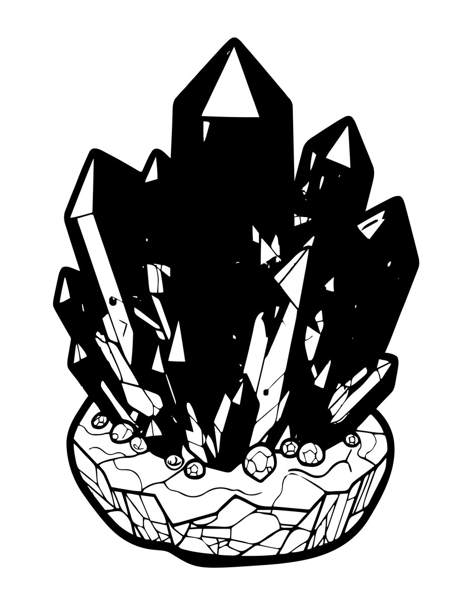 Garnet Cluster - free printable coloring page
