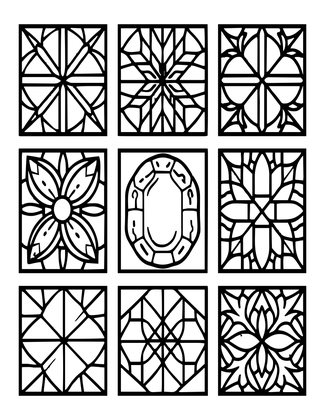 Crystal Grid - Free printable coloring page