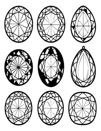 Peridot Gems - Free printable coloring page
