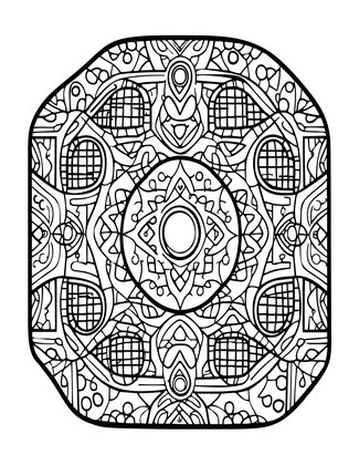 Precious Opal Matrix - Free printable coloring page
