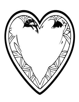Rose Quartz Heart - Free printable coloring page