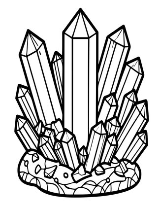 Druzy Coating - Free printable coloring page