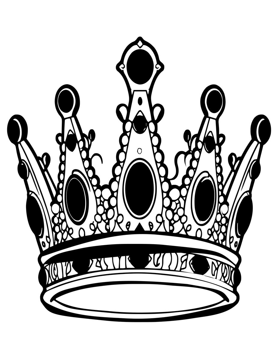 Cursed Crown - free printable coloring page