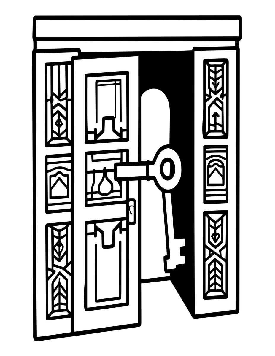 Cursed Key - free printable coloring page