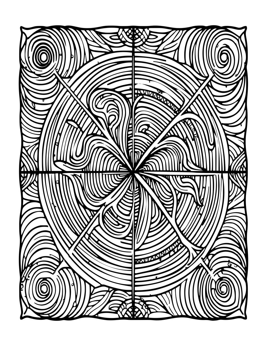 Cursed Map - free printable coloring page