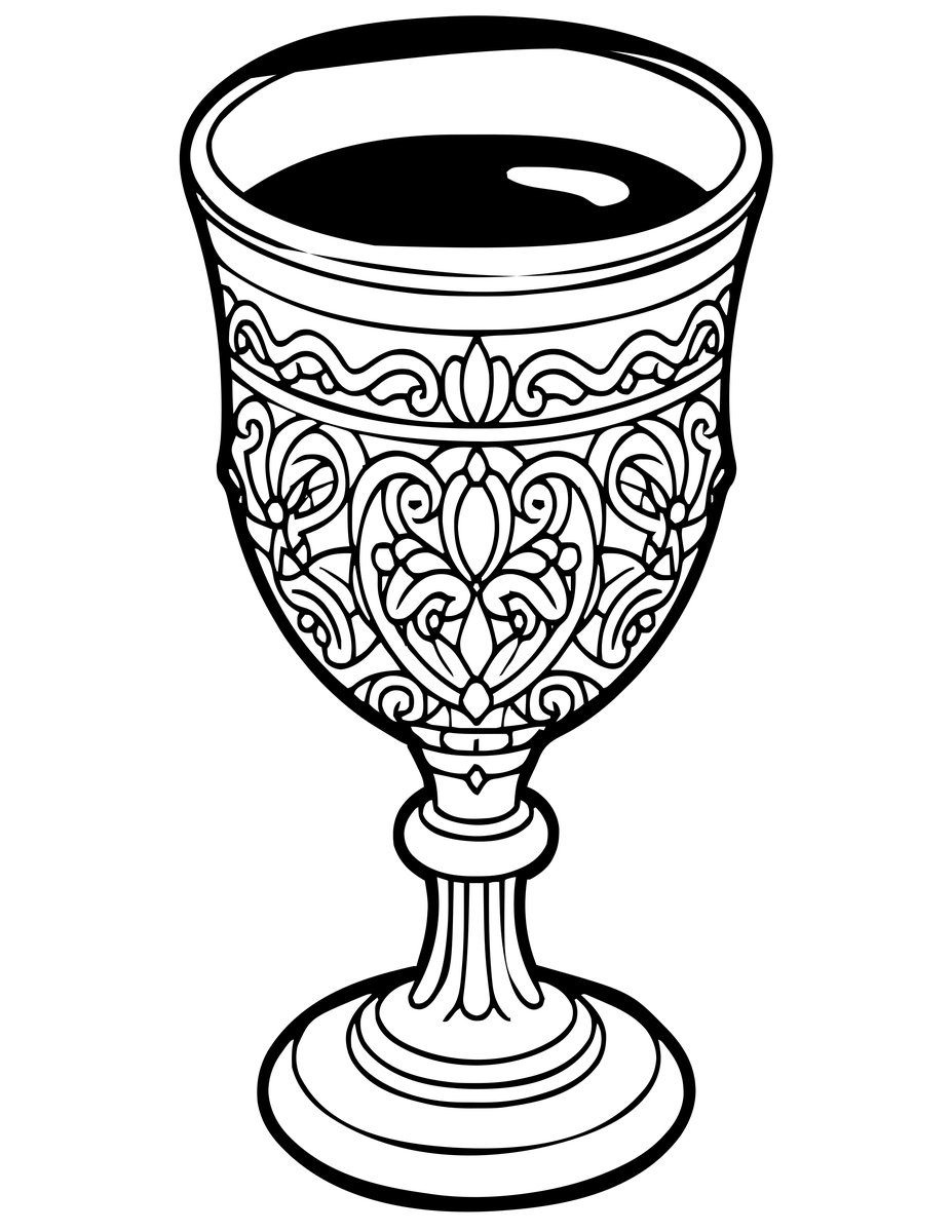 Blood Chalice - free printable coloring page