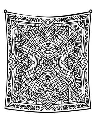 Cursed Tapestry - Free printable coloring page