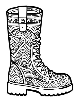 Cursed Boots - Free printable coloring page