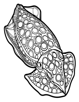 Cuttlefish Skin Close-Up - Free printable coloring page