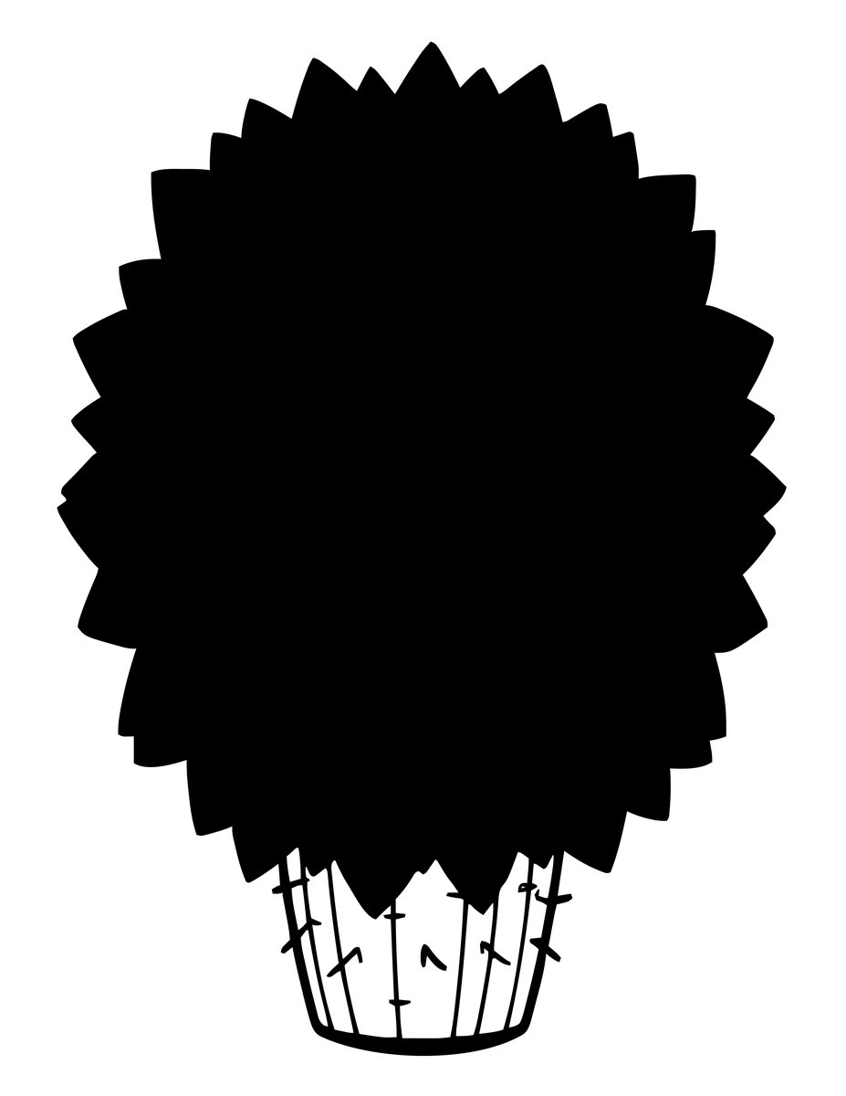 Cactus Dahlia - free printable coloring page