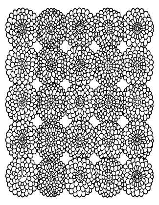 Pompon Chrysanthemum - Free printable coloring page