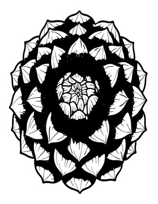 Peony Dahlia - Free printable coloring page