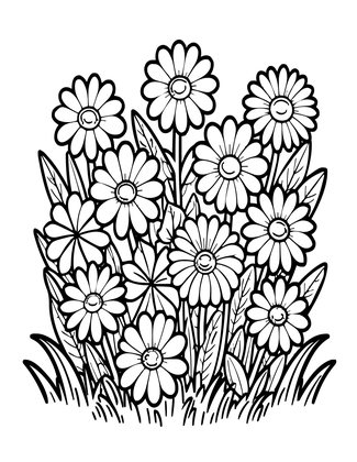 Daisy and Clover - Free printable coloring page