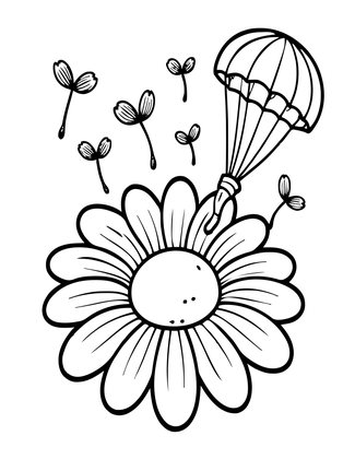 Daisy Seed - Free printable coloring page