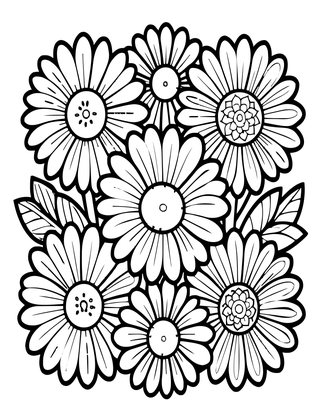 Aster and First Frost - Free printable coloring page