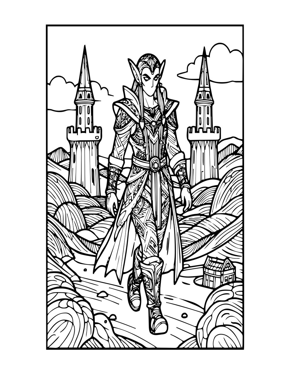 Exile Walking - free printable coloring page
