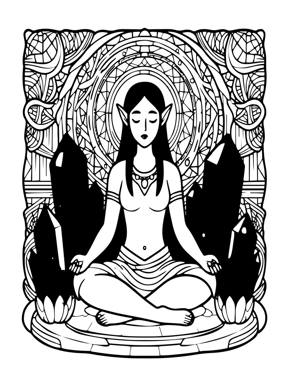 Crystal Chamber - free printable coloring page