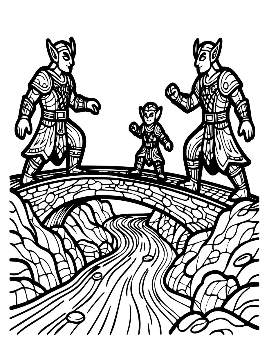Lava Bridge - free printable coloring page