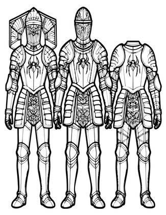 Obsidian Armor - Free printable coloring page