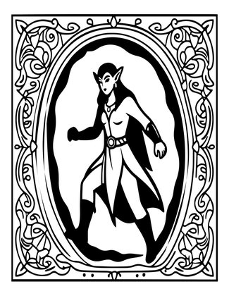 Shadow Step - Free printable coloring page