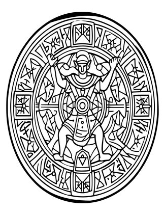 Ritual Circle - Free printable coloring page