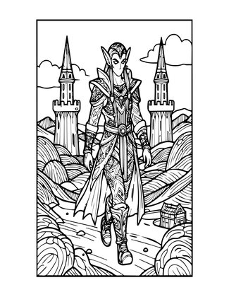 Exile Walking - Free printable coloring page