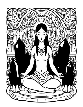 Crystal Chamber - Free printable coloring page