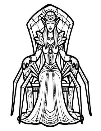 Matriarch Queen - Free printable coloring page