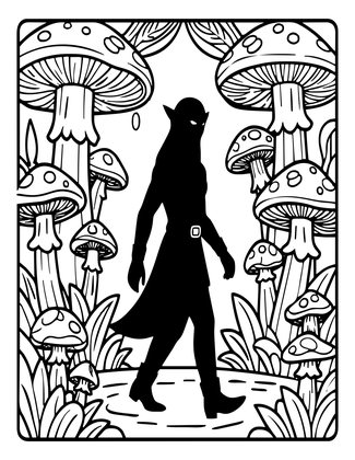 Mushroom Forest - Free printable coloring page