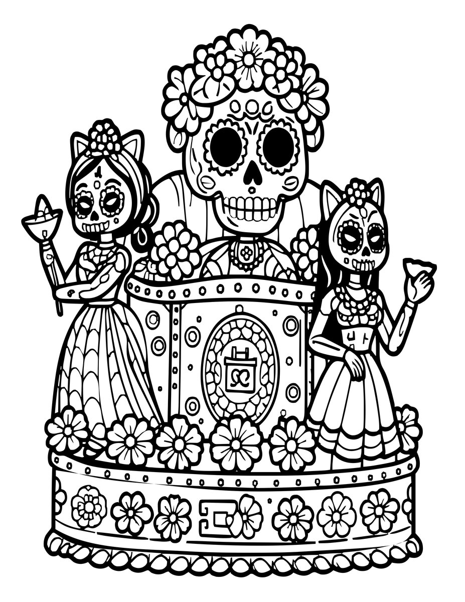 Street Parade - free printable coloring page