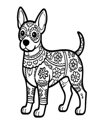 Xoloitzcuintli Dog - Free printable coloring page