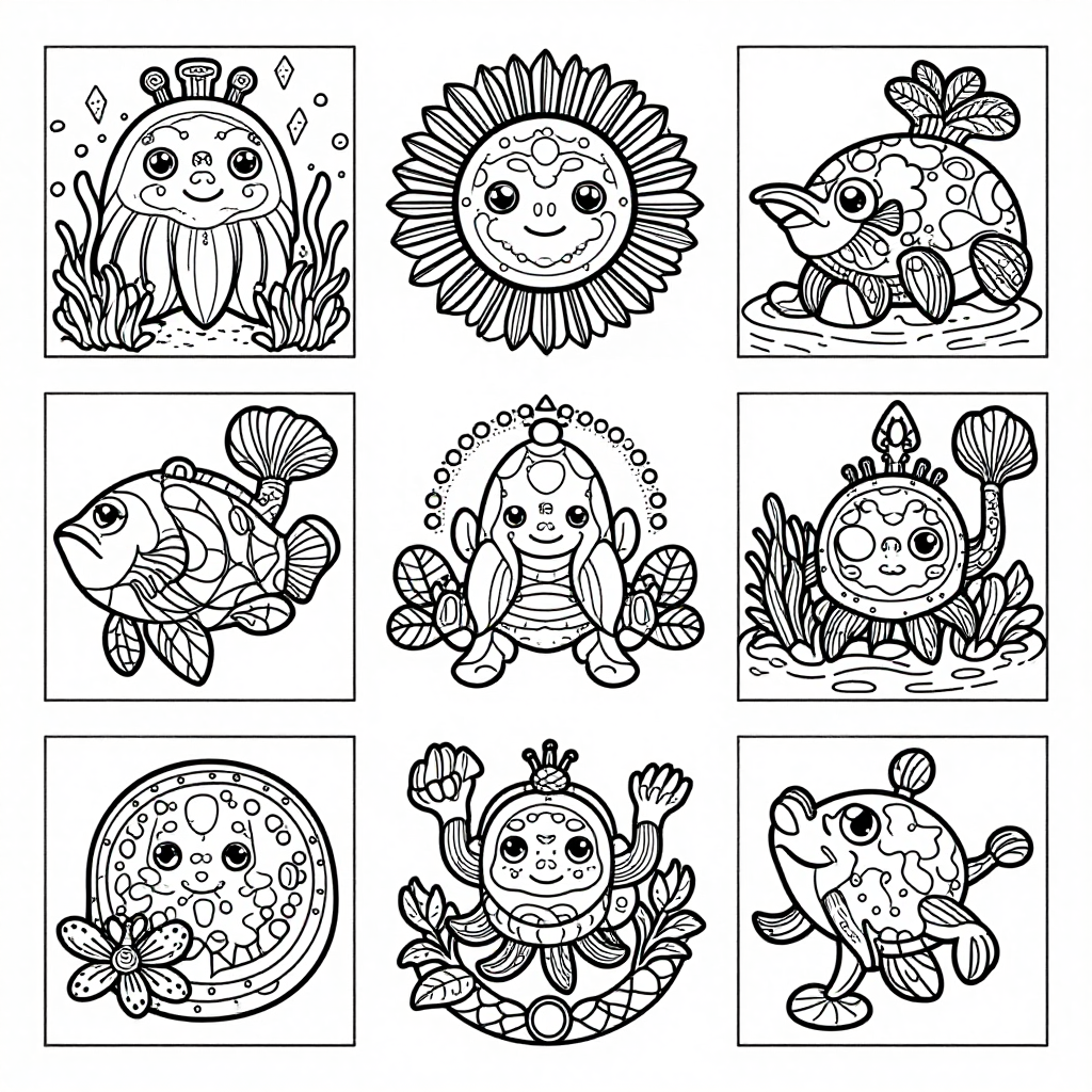 Deep Sea coloring pages collection - 30 free printable pages