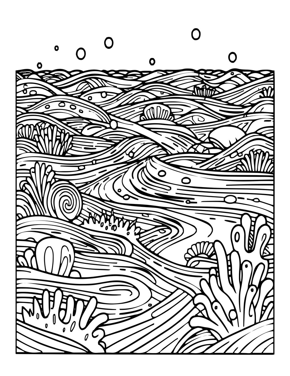 Abyssal Plain - free printable coloring page