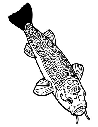 Oarfish - Free printable coloring page