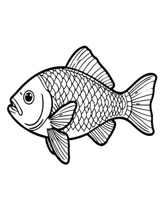 Coelacanth - Free printable coloring page