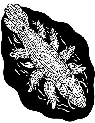 Siphonophore - Free printable coloring page