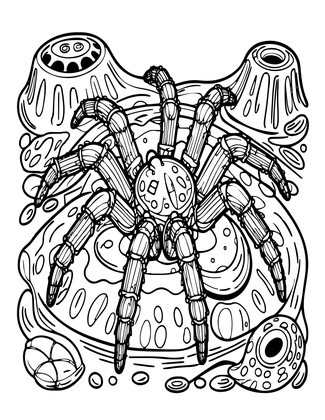 Sea Spider - Free printable coloring page