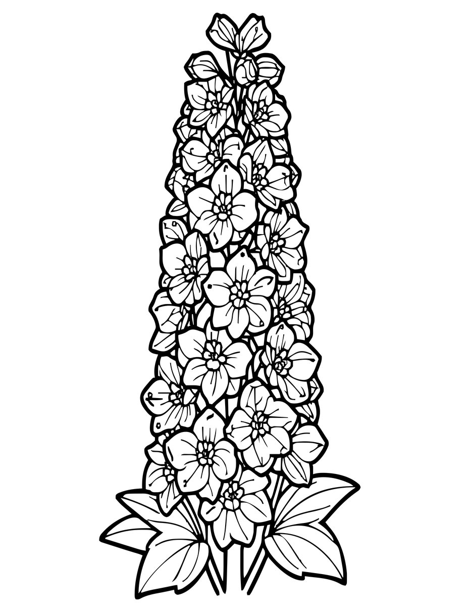 Second Bloom - free printable coloring page
