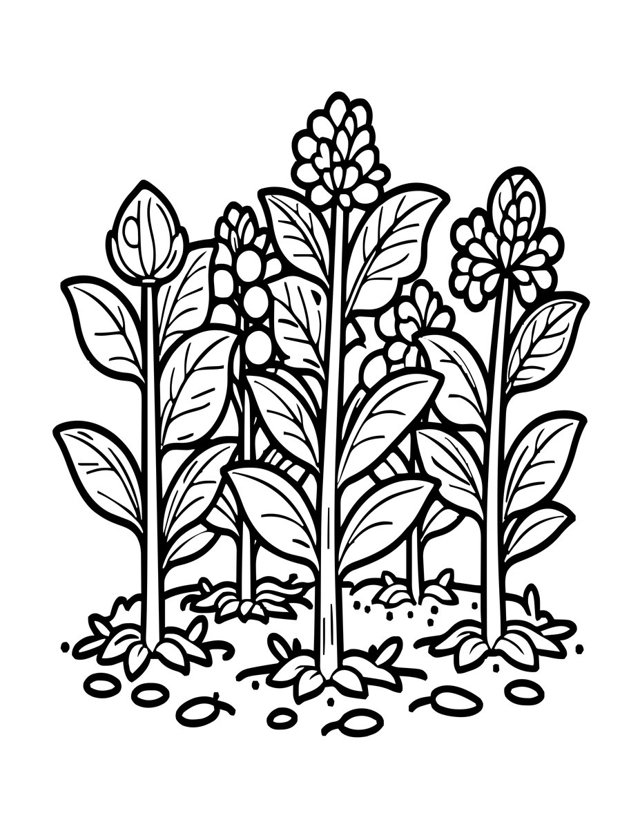 Larkspur Self-Sow - free printable coloring page