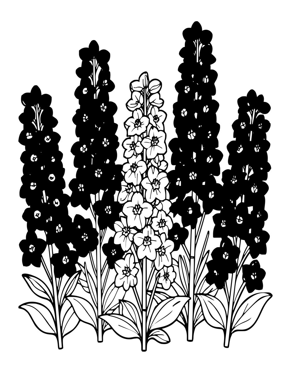 Mixed Spires - free printable coloring page