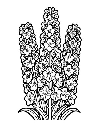 Perennial Clump - Free printable coloring page