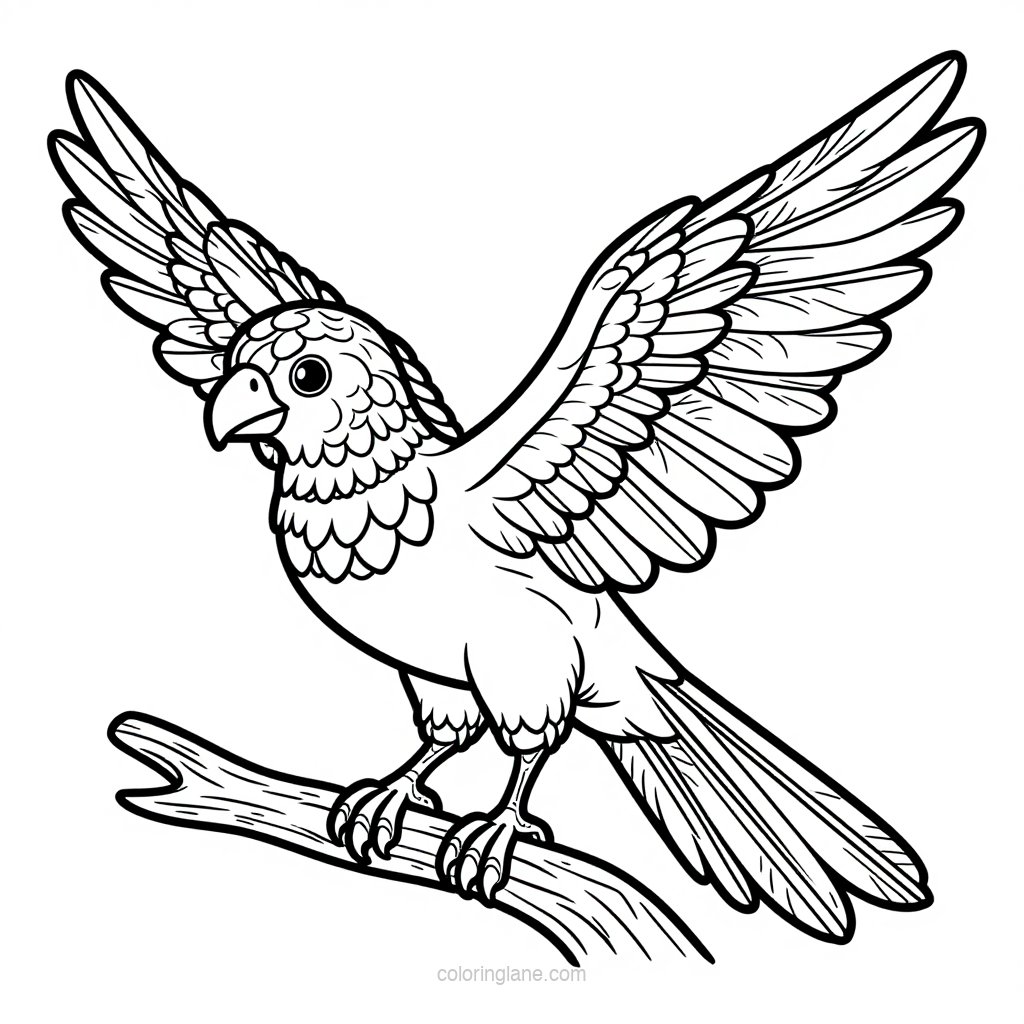Archaeopteryx - free printable coloring page